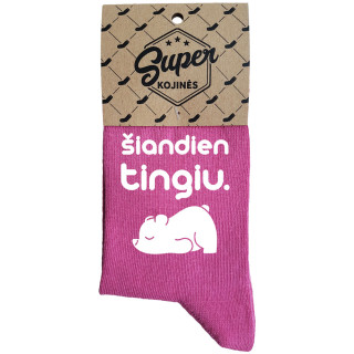Moteriškos kojinės „Šiandien tingiu“