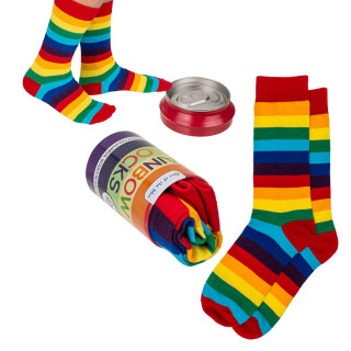 Kojinės skardinėje "Rainbow"