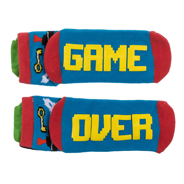 Kojinės su neslystančiu padu "Game over" Kojinės su neslystančiu padu "Game over"