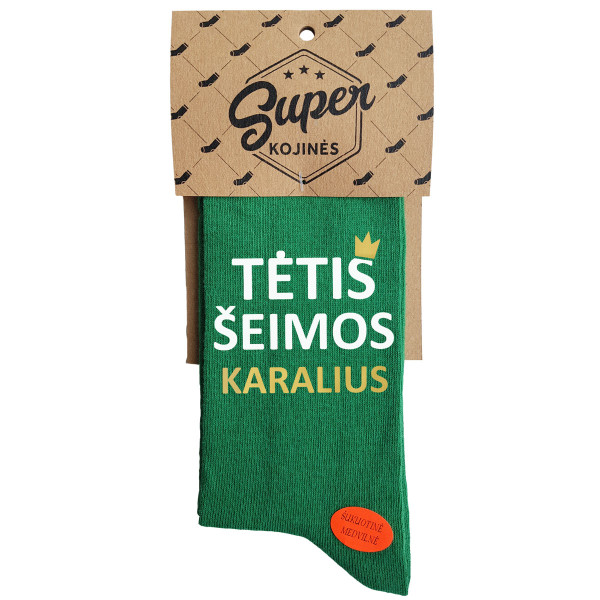 Kojinės "Tėtis šeimos karalius" Kojinės "Tėtis šeimos karalius"