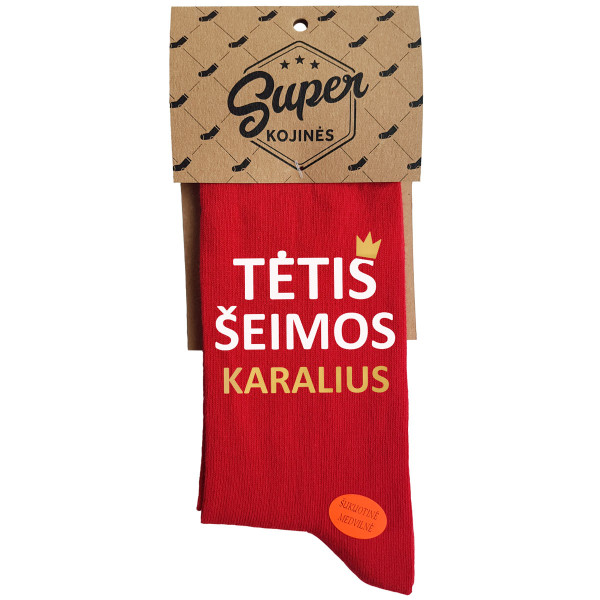 Kojinės "Tėtis šeimos karalius" Kojinės "Tėtis šeimos karalius"