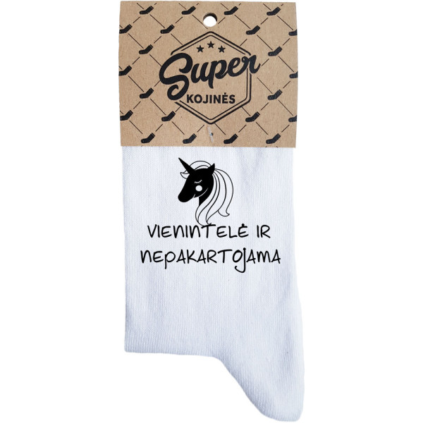 Moteriškos kojinės „Vienintelė ir nepakartojama“ Moteriškos kojinės „Vienintelė ir nepakartojama“