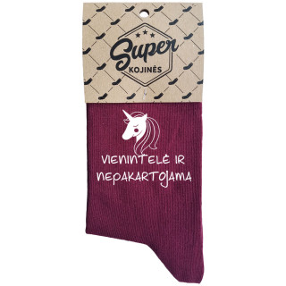 Moteriškos kojinės „Vienintelė ir nepakartojama“