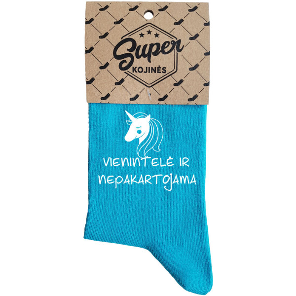 Moteriškos kojinės „Vienintelė ir nepakartojama“ Moteriškos kojinės „Vienintelė ir nepakartojama“