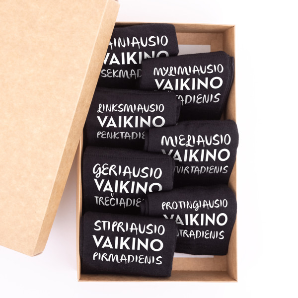 Kojinių komplektas "Geriausio vaikino savaitė" Kojinių komplektas "Geriausio vaikino savaitė"