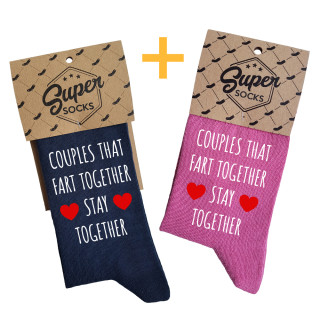 Kojinių komplektas porai "Fart together"