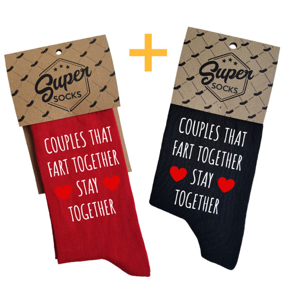 Kojinių komplektas porai "Fart together" Kojinių komplektas porai "Fart together"