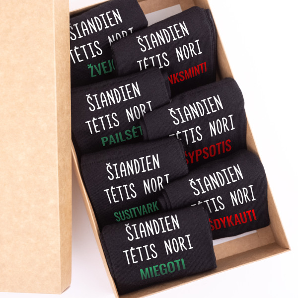 Kojinių komplektas "Šiandien tėtis nori"