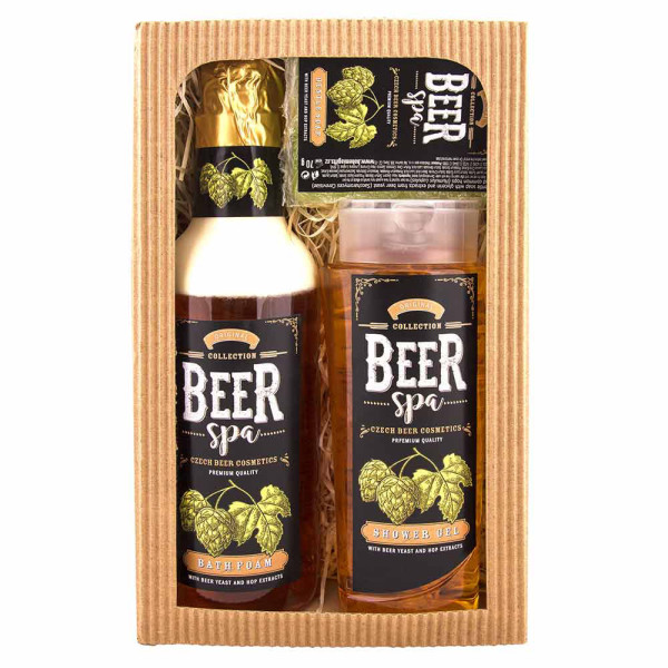 Kosmetikos dovanų rinkinys "BEER SPA" - vonios putos (500ml), dušo želė (250ml) ir muilas (70g) Kosmetikos dovanų rinkinys "BEER SPA" - vonios putos (500ml), dušo želė (250ml) ir muilas (70g)