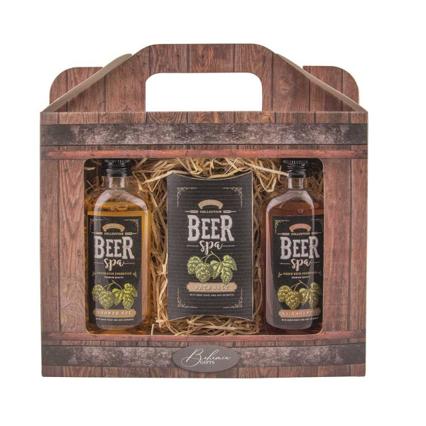 Kosmetikos dovanų rinkinys "BEER SPA" - dušo želė (100ml), šampūnas (100ml) ir vonios druska (150g) Kosmetikos dovanų rinkinys "BEER SPA" - dušo želė (100ml), šampūnas (100ml) ir vonios druska (150g)