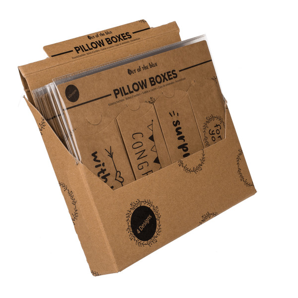 Kraft popieriaus dėžutės - pagalvėlės "For you", 4vnt