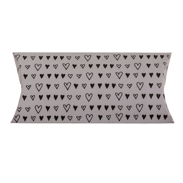 Kraft popieriaus dėžutės - pagalvėlės "Heart", 4vnt