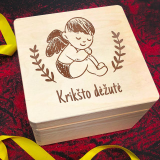 Medinė Krikšto dėžutė (20x20cm)