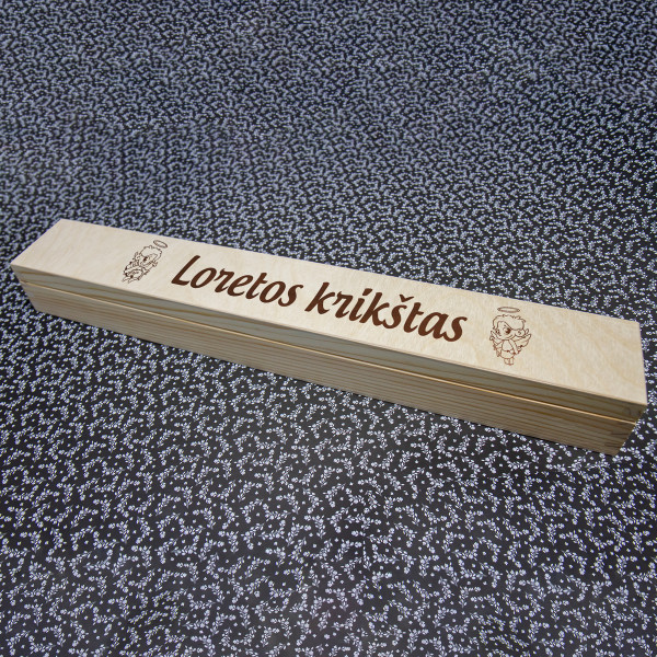 Krikšto žvakės dėžutė "Krikštas" su Jūsų pasirinktu vardu Krikšto žvakės dėžutė "Krikštas" su Jūsų pasirinktu vardu