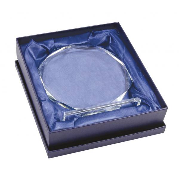 Krištolinis stovelis "Oktagonas" su graviruotu tekstu