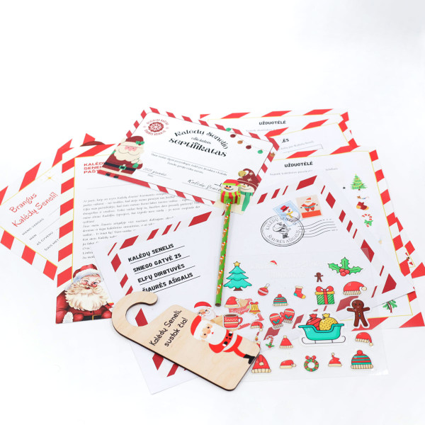 Laiškas nuo Kalėdų Senelio (+ užduotėlės, sertifikatas ir dovanėlės)
