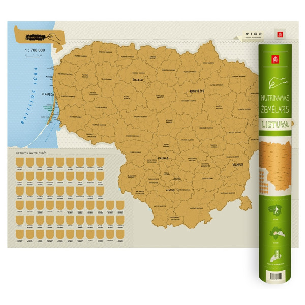 Nutrinamas LIETUVOS žemėlapis