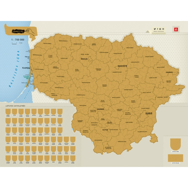 Nutrinamas LIETUVOS žemėlapis