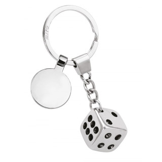 Raktų pakabukas "Lošimo kauliukas" (su galimybe išgraviruoti už papildomą kainą)