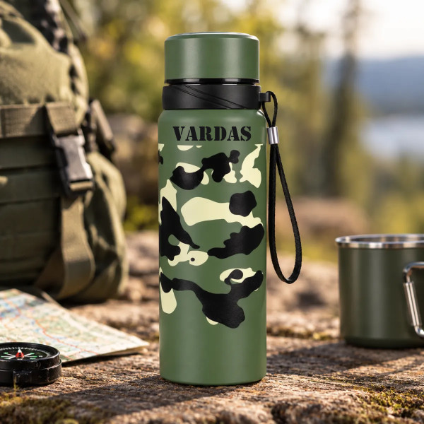 Kamufliažinis termosas "Su jūsų pasirinktu vardu", 800ml