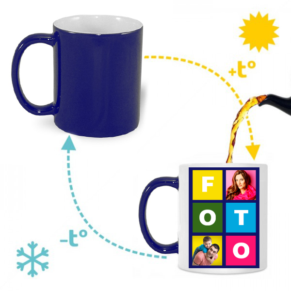 Magiškas mėlynas puodelis su Jūsų pasirinkta nuotrauka