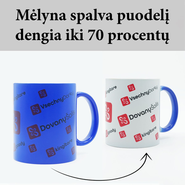 Magiškas mėlynas puodelis su Jūsų pasirinkta nuotrauka