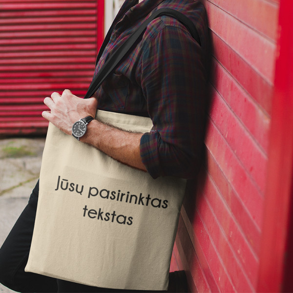 Medžiaginis maišelis su Jūsų pasirinktu užrašu Medžiaginis maišelis su Jūsų pasirinktu užrašu