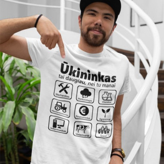 Marškinėliai "Ūkininkas, tai daugiau nei manai"