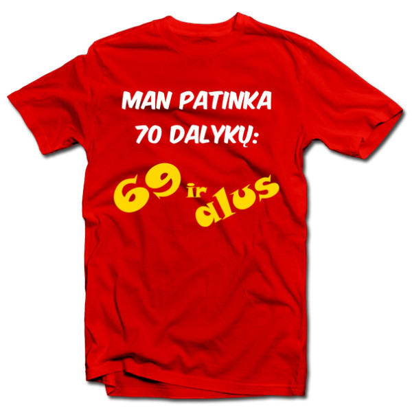 Marškinėliai "70 dalykų" Marškinėliai "70 dalykų"