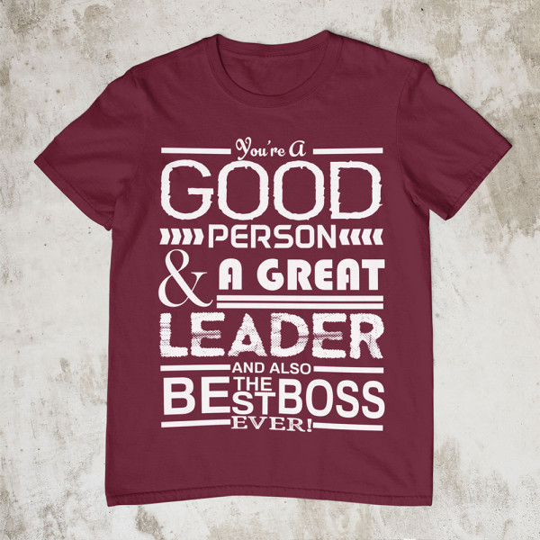 Marškinėliai "A Great Leader"