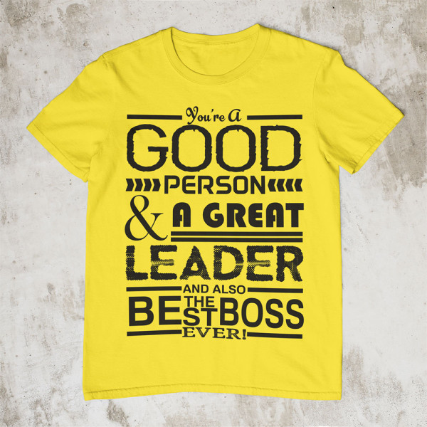 Marškinėliai "A Great Leader"
