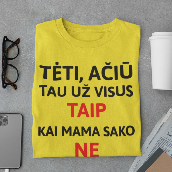 Marškinėliai "Ačiū, Tėti"