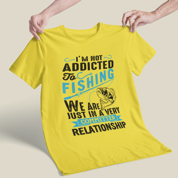 Marškinėliai "Addicted to fishing" Marškinėliai "Addicted to fishing"