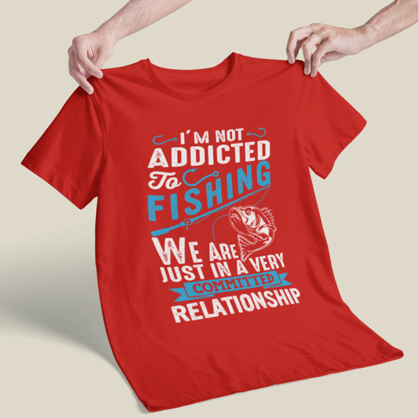Marškinėliai "Addicted to fishing" Marškinėliai "Addicted to fishing"