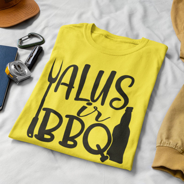 Marškinėliai "Alus ir BBQ"