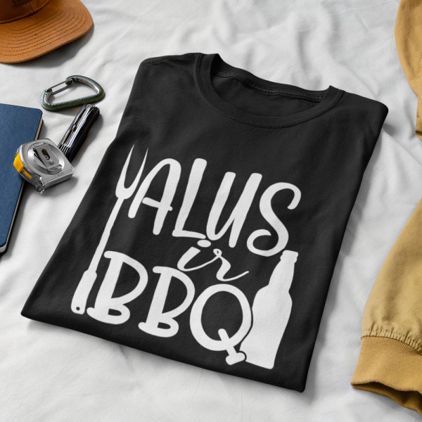 Marškinėliai "Alus ir BBQ"