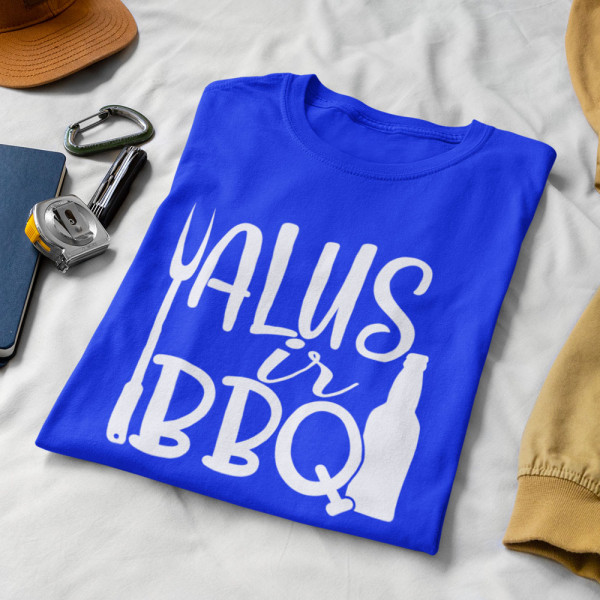 Marškinėliai "Alus ir BBQ"