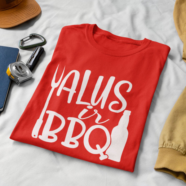 Marškinėliai "Alus ir BBQ"