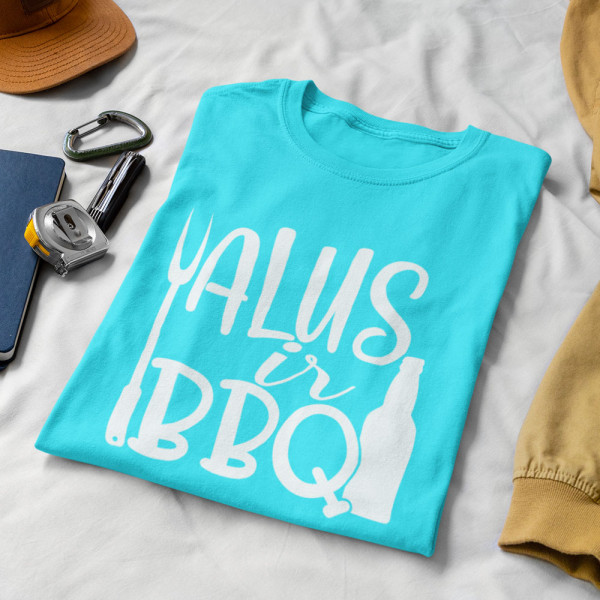 Marškinėliai "Alus ir BBQ"