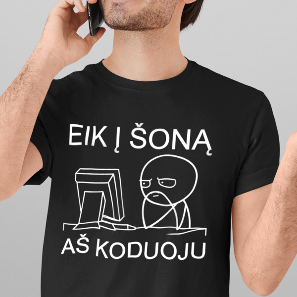 Marškinėliai "Aš koduoju"