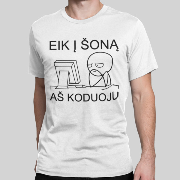 Marškinėliai "Aš koduoju"