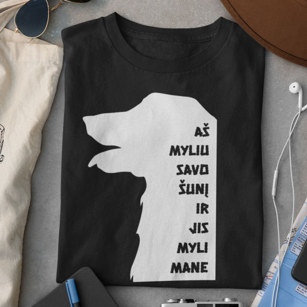Marškinėliai "Aš myliu savo šunį"