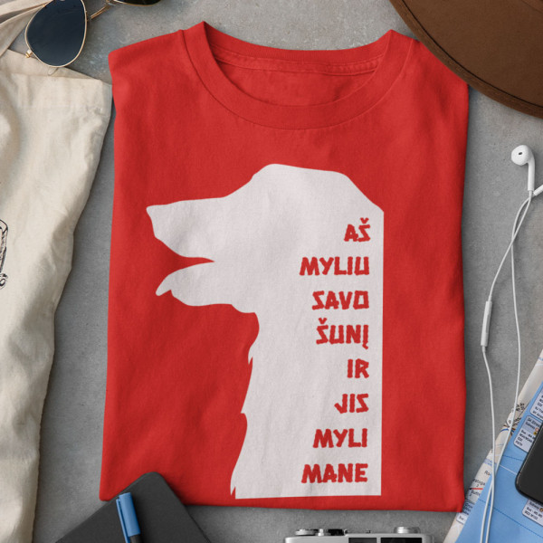 Marškinėliai "Aš myliu savo šunį"
