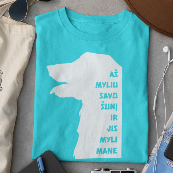 Marškinėliai "Aš myliu savo šunį"