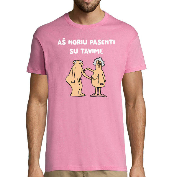 Marškinėliai "Aš noriu pasenti su tavimi"