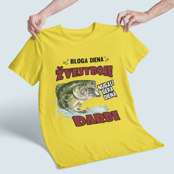 Marškinėliai "Bloga diena žvejyboje"