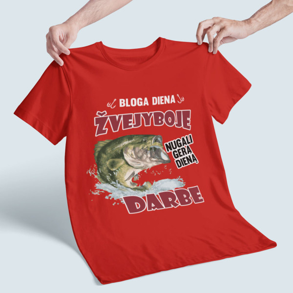 Marškinėliai "Bloga diena žvejyboje"