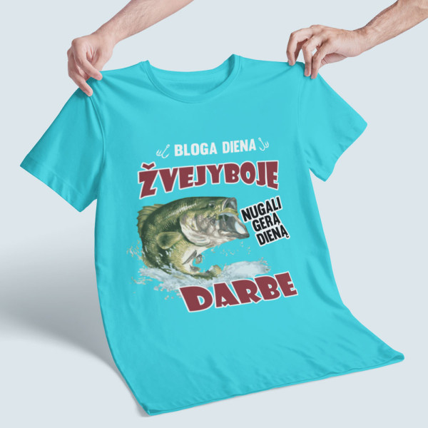 Marškinėliai "Bloga diena žvejyboje"