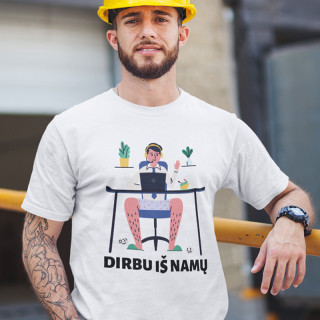 Marškinėliai "Dirbu iš namų"