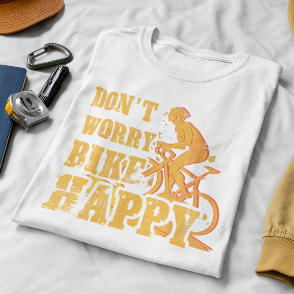 Marškinėliai "Don't worry bike happy" Marškinėliai "Don't worry bike happy"